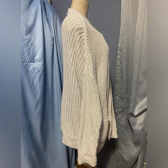 PINK Victoria's Secret Light Gray Knit Cardigan - Picture 7 of 9